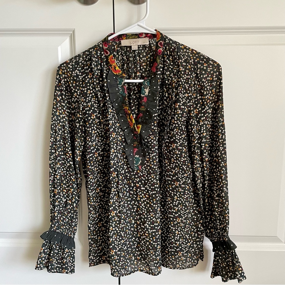 LOFT Long Sleeve Blouse XXSP